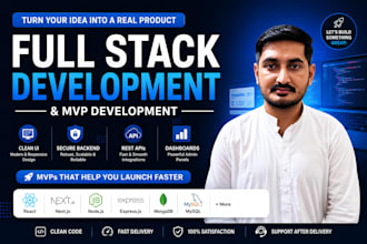 do full stack development and mvp development