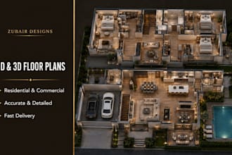 create 2d and 3d floor plans for homes and commercial spaces