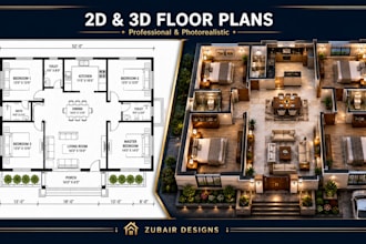 create 2d and 3d floor plans for any property and space