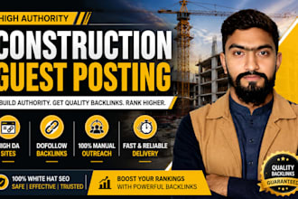 provide construction guest posts on high DR websites
