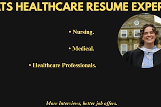 write or edit healthcare resume, medical resume or nursing resume cv