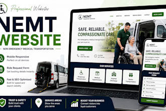 design a nemt website for non emergency medical transportation