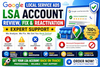 google local service ads lsa account review fix reactivation support