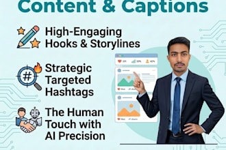 write professional social media captions boosted by ai