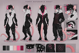 fantasy furry ref sheet dragon wolf fursona rpg oc vrchat fursuit character desi