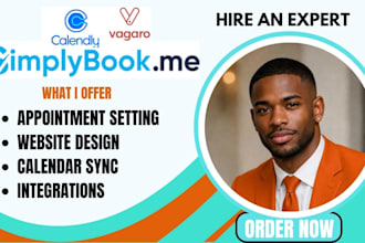 set up simplybook me vagaro and calendly appointment setting for salons and spa