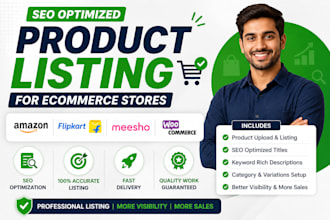 create SEO optimized product listings for ecommerce stores