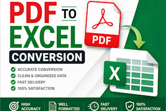 convert PDF to excel or CSV accurately