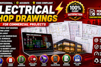design electrical shop drawings for commercial projects