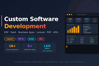 design and develop custom software, erp and business applications