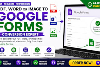 convert PDF, word or image to google forms