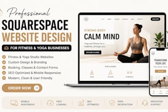 design squarespace fitness squarespace yoga instructor studio website