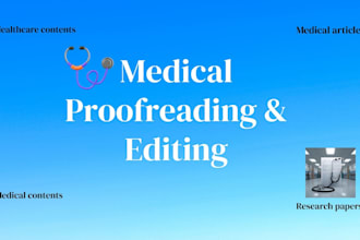 proofread and edit medical and healthcare contents