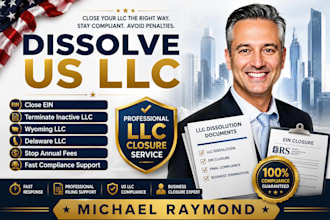 us llc dissolution close ein terminate inactive llc wyoming delaware
