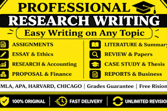 do essay writing, report and paper, case study, research and summary