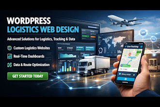 build wordpress website design with tracking dashboards and clean real time ui