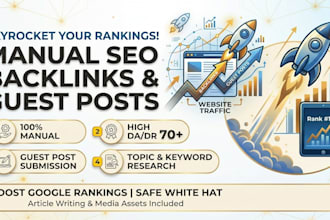 build manual high da SEO backlinks for google top ranking