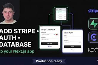 add stripe payments, authentication and supabase to your next js app