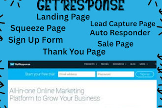 design high converting get response landing pages sales pages