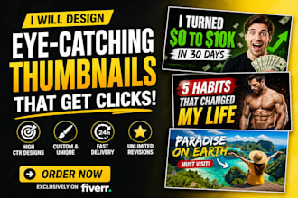 make high CTR youtube thumbnails that stand out