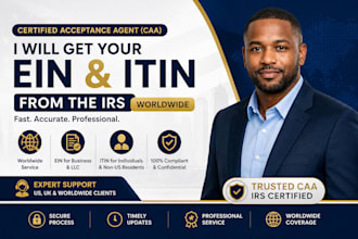 get your ein and itin as caa from the irs