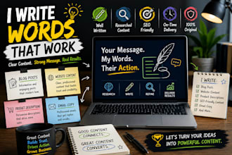 write professional copy for your website, blog, or business