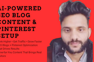 create ai powered SEO blog content and set up your pinterest account