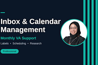 manage your email inbox and calendar with monthly support