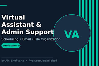 be your reliable virtual assistant for admin and scheduling tasks