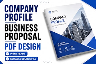 design professional company profile and business proposal