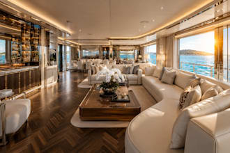 luxury photorealistic 3d yacht interior design for boat owners, marine designers