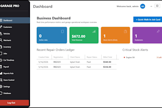 develop a garage management software