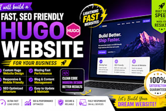 build a fast and professional hugo website for your business