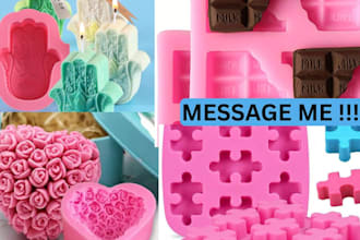 create 3d mold design and custom mold for resin silicone and casting stl soap
