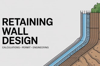 design retaining wall with structural calculations for permit