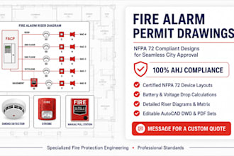 design fire alarm permit drawings and nfpa 72 device layout pe stamped