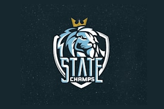 create an iconic traditional logo for state champs