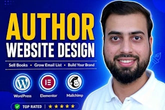 launch author website designer, wordpress elementor, book launch pages