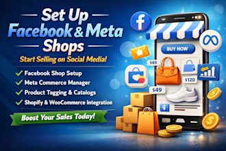 set up instagram shop, facebook shop and meta commerce