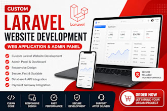 develop custom laravel website web application and admin panel