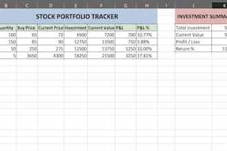 create a stock portfolio tracker in google sheets