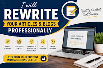 rewrite your content professionally and manually
