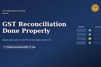 do your gst registration, return filing and reconciliation