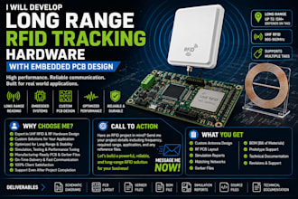 design uhf rfid antenna, long range tracking system and rf pcb