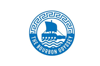 make bar bourbon business logo with a greek underlying theme