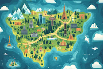 design a custom vector map illustration for your event