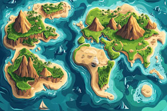 do custom tourist map, vector map illustration and travel