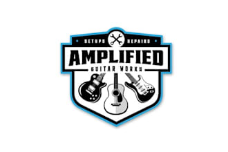 make professional premium logo for my new guitar repair shop