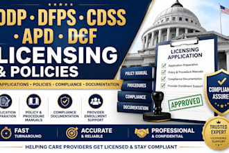prepare odp, dfps, cdss, apd, dcf licensing and policies