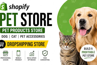 shopify pet store pet product store dog cat dropshipping store pet accessories